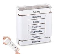 Weekly Pill Organizer | 7 Days Daily Tablets Holder - 4 Times a Day Portable Tablets Case for Airplane School Hospital Work Travel Vacation Home Kids Adults Elderly