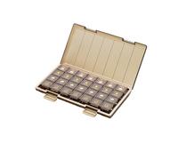 Weekly Pill Organizer 7 Days Pill Case 3 Times A Day Pill Box 21/28 Compartments Large Capacity Moisture Proof Waterproof Seal(Coffee-28 Grids)
