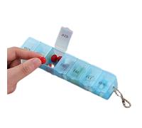 Weekly Pill Organizer - Clear Travel Pill Box | Mini Dust-Proof Medicine Organizer for Organizing Fish, Supplements & Medicines, Storage Co