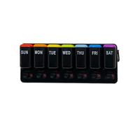 Weekly Pill Organizer, Convenient to Use, 20x7.6x4.1cm, Supplement Pill Case, Daily Medicine Organizer, Daily Health Convenience, Portable, for Travel