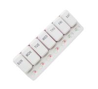 Weekly Pill Organizer, Convenient to Use, 20x7.6x4.1cm, Supplement Pill Case, Daily Medicine Organizer, Daily Health Convenience, Portable, for Travel