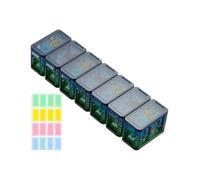 Weekly Pill Organizer - Detachable Daily Pill Box,Airtight Medication Dispenser Anti-Moisture for Workplace Fridge Kids Senior Cabinet Hospital Purse