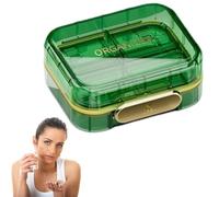 Weekly Pill Organizer - Durable Double Layer 7 Compartment Medicine Storage Case - Medicine Planner With Lid Travel Pill Dispenser For V