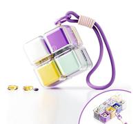 Weekly Pill Organizer - Foldable Travel Pill Organizer Magic Cube - Large Daily Pill Case for Fish Oil, Medicine, Vitamins, Supplements, Sugar