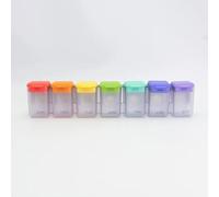 Weekly Pill Organizer Magnetic, Removable Pill Box 7 Day 1 Time a Day, Large Pill Case Travel, Week Once Daily Medication Dispenser (Transparent Colored Cover)
