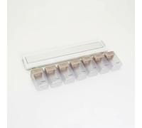 Weekly Pill Organizer Magnetic, Removable Pill Box 7 Day 1 Time a Day, Large Pill Case Travel, Week Once Daily Medication Dispenser (Transparent+Gray Cover)