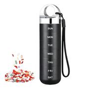 Weekly Pill Organizer Metal Medication Storage