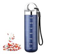 Weekly Pill Organizer Metal Storage