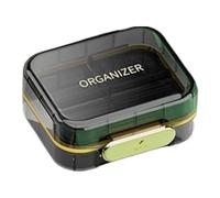 Weekly Pill Organizer - Portable 7 Compartment Medicine Storage Case with Lid | Travel Size Pill Box for Business Trip Organization Shoulder Bag Purse Daily Supplement Planning
