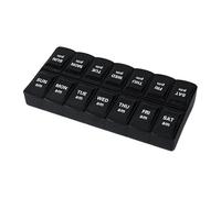 Weekly Pill Organizer Portable Travel Pill Box | 7 Days Am/Pm Medication Planner 2 Times a Day Portable Pill Box Travel Pill Box 2 Times a Day am/pm for Past