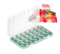 Weekly Pill Organizer - PP Silicone 8.86x5.2x1.42in | 7 Day Three-Times-Daily Case | Double Protection Box | Semi-Transparent Medicine Dispenser for Fish Oil Supplements and Travel Use