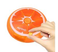 Weekly Pill Organizer - Round Storage Box with 7 Day Compartments,