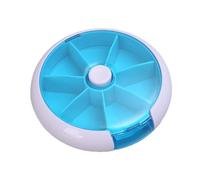 Weekly Pill Organizer - Round Storage Box with 7 Day Compartments,
