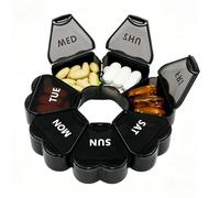 Weekly Pill Organizer, Spill-Proof Easy To Open Dispenser, Weekly Supplement Organizer, for Travel College Dorm Nursing Home Backpacking Elderly Men Women