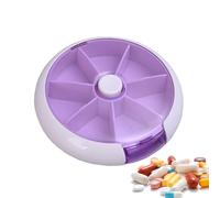 Weekly Pill - Portable Pill Dispenser Box, Compact Travel Pill Holder for Daily Use in the Office Storage Box for 7 Day Medicine with Labeled Compartments for Pills