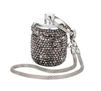 Weekly Pilling Case Sturdy Aluminum Travel Organizers for Medications and Supplements with Keychain Charm Metal Pilling Box