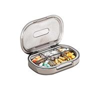 Weekly Pills Container 6 Individual Compartments Hygienic Storage Solution Visible Tablets Identification Compact Medicine Case