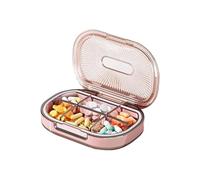 Weekly Pills Container 6 Individual Compartments Hygienic Storage Solution Visible Tablets Identification Compact Medicine Case