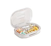 Weekly Pills Container 6 Individual Compartments Hygienic Storage Solution Visible Tablets Identification Compact Medicine Case
