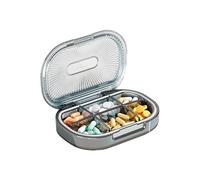Weekly Pills Container 6 Individual Compartments Hygienic Storage Solution Visible Tablets Identification Compact Medicine Case