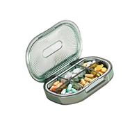 Weekly Pills Container 6 Individual Compartments Hygienic Storage Solution Visible Tablets Identification Compact Medicine Case