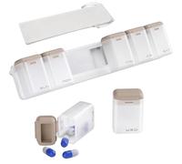 Weekly Pills Organizer Magnetic, Magnetic Travel Pill Case, Portable Daily Pills Case, Week Once Daily Medication Dispenser, Removable Pill Box