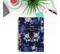 Weekly Planner 2026, Notebook 2026, Monthly Target Planner, for Productivity & Style for Work, Study, Daily Planning, Calendar Create, Appointments, 16.6 x 21.5 cm (A)