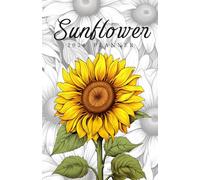 Weekly Planner 2026 Sunflowers with Coloring Page: Pocket vertical, floral theme, monthly relaxation and work/study organization 12 months. (Sunflower & Flower coloring book)