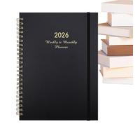 Weekly Planner, A5 Weekly Planner, Weekly Planner Notebook - Portable Notebook for Lessons Home Office Meetings School - Diary Organizer