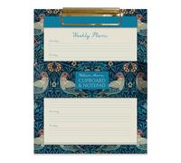 Weekly Planner Clipboard and Notepad Set - William Morris Birds Design