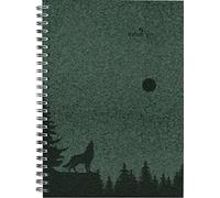 Weekly Planner Nature Line Pine 2024 - Pocket Calendar A5-1 Week 2 Pages - Ring Binding - 128 Pages - Environmental Calendar - with Hardcover - Alpha Edition