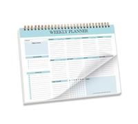 Weekly Planner Notebook 104 Page Undated For Student Teacher Twin Coil Binding Weekly Journal Notebook Academic Planner Task Organizers