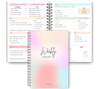 Weekly Planner Organizer | Week On Two Page Schedule, Weekly To Do List, WO2P Productivity Planner & Time Management | A5 Rainbow