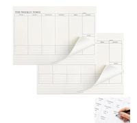 Weekly Planner Pad,2 Books 60 Sheets B4 Weekly to View Planner Week to Do List Habit Tracker Planning Pad With Tear Off Organizer, Task Notes Scheduler For Home School Work Office Sports Check-in