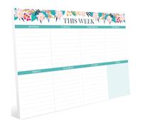 Weekly Planner Pad, 52 Sheets Tear-Off A4 Desk Pad, 120gsm Paper, Undated A4 Weekly To Do List Notepad Organiser Planning Pad for Scheduling & Time Management, 29.7 * 21cm