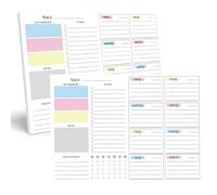 Weekly Planner Pad 52 sheets Tear Off Undated Calendar Pad Habit Tracker To Do List Calendar Pad for Home Student Revision Increase Life Work Productivit, 8.2x11.2 inch