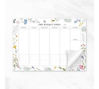 Weekly Planner Pad, 60 Sheets B5 Weekly to View Planner Week to Do List Habit Tracker Planning Pad With Tear Off Organizer, Task Notes Scheduler Floral 24.5 * 17.5cm