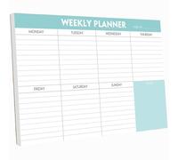 Weekly Planner Pad, To Do List Pad, Daily Weekly to View Plan Quality 200gsm Paper 52 Tear-Off Sheets Perfect For Home or Office Use, Desk Planner for Meal, Appointments, Schedule, with Habit Track
