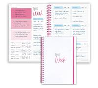 Weekly Planner Spiral Notebook - Undated Planner - To Do List Notepad - Habit Tracker - 5.8 x 8.3 in - 52 Weeks - Daily Planner Undated for Home Work Office Business - Day Productivity Planner &