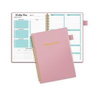 Weekly Planner Undated, Weekly Goals Schedule Planner with Spiral Binding, To Do List Notebook Calendars Organizers Habit Tracker Journal for Men & Women, Pocket,Pen Loop, 53 Weeks (5.5x8.5")