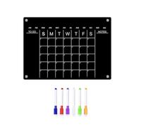 Weekly Planner Wipe Clean, Acrylic Fridge Calendar, Magnetic Weekly Meal Planner, Notepad for Important Reminders for Home Offices (Set 1)