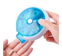 Weekly Round Pill Box - Circular Pill Organiser, Compact Dispenser with Daily Compartments | Pill Storage Tool for , Sweets, Medicines, Supplements, Travel Use