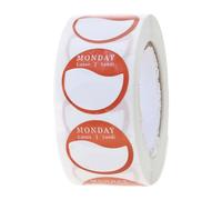 Weekly Self-Adhesive Stickers Day of The Week Labels 1 Inch Inventory Management Labels Round Stickers to Sunday Tue
