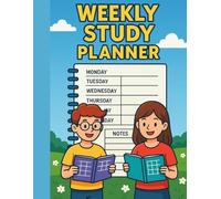 Weekly Study Planner: Undated layout - use any time of the year One week per spread Space for notes and goals Great for high school, college, homeschooling, or test prep Large format: 8.5” x 11”