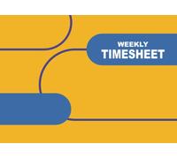 Weekly Timesheet: Small but Adequate for All Your Needs, For Work,Business and Personal Work Hours Tracking, Working Time Management