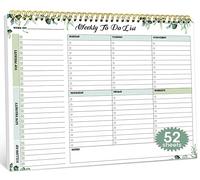 Weekly To Do List Notepad with 52 Undated Sheets（8.5"×11"）- Weekly Desk Planner for Women & Man, Work and Home - Serene Green