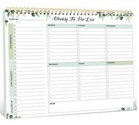 Weekly To Do List Notepad with 52 Undated Sheets (8.5" x 11") Weekly Planner for Men and Women, Work and Home, Quiet Green
