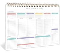 Weekly To Do List Notepad with Priorities, Follow Up 8.5"×11" 12 Monthes Undated Weekly Desk Planner Organizer for ADHD, Desk Schedule Journal with Habit Tracker for School,Office Supplies,Family
