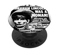 Weekly World News - Lincoln Was a Woman Cover PopSockets Adhesive PopGrip