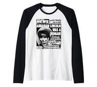 Weekly World News - Lincoln was a Woman Cover Raglan Baseball Tee